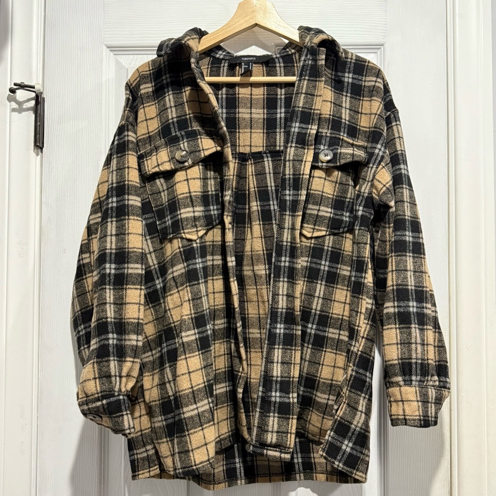 Plaid Button-Up Shacket